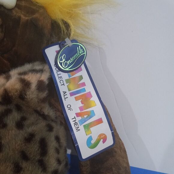 VINTAGE Rare Manimals Plush Caveman 15" Stuffed Doll Toy With Tags - Picture 3 of 8